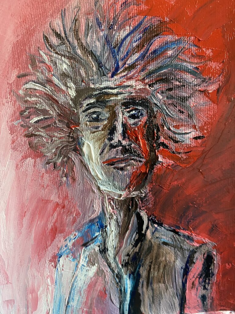 the mad guy oil paint